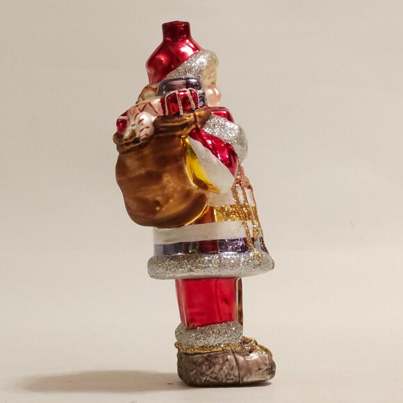 BEAUTIFUL Glass Santa Hudson's Bay Company Santa Ornament Christmas Holiday - Picture 4 of 5